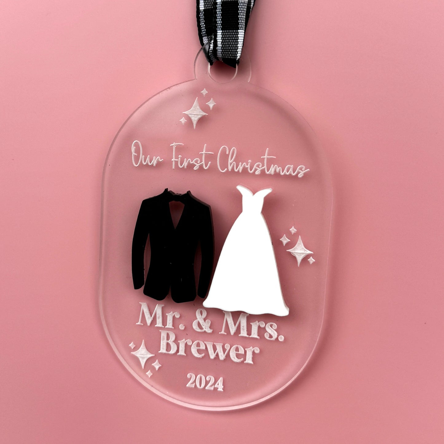 Marriage Silhouette Acrylic Ornament