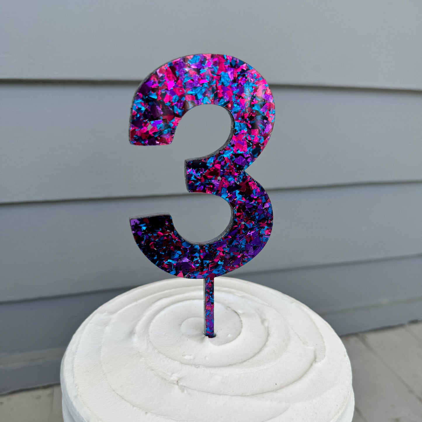 3 Cake Topper