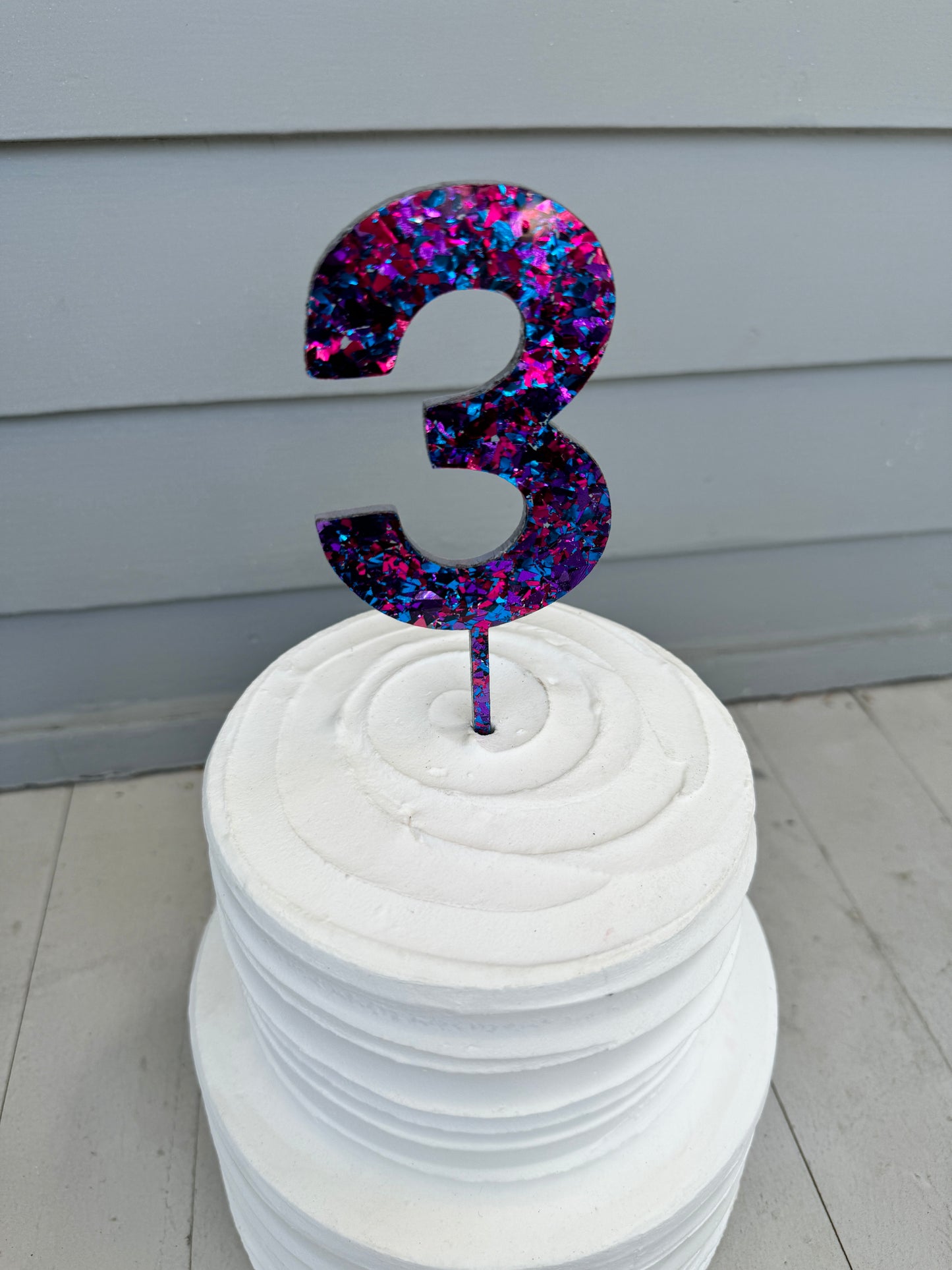3 Cake Topper