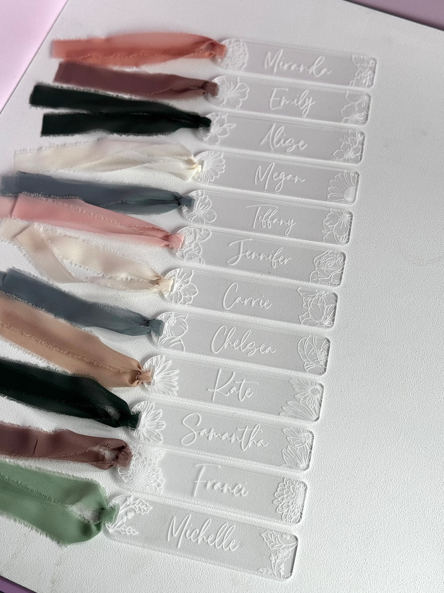 Personalized Birth Month Flower Bookmark