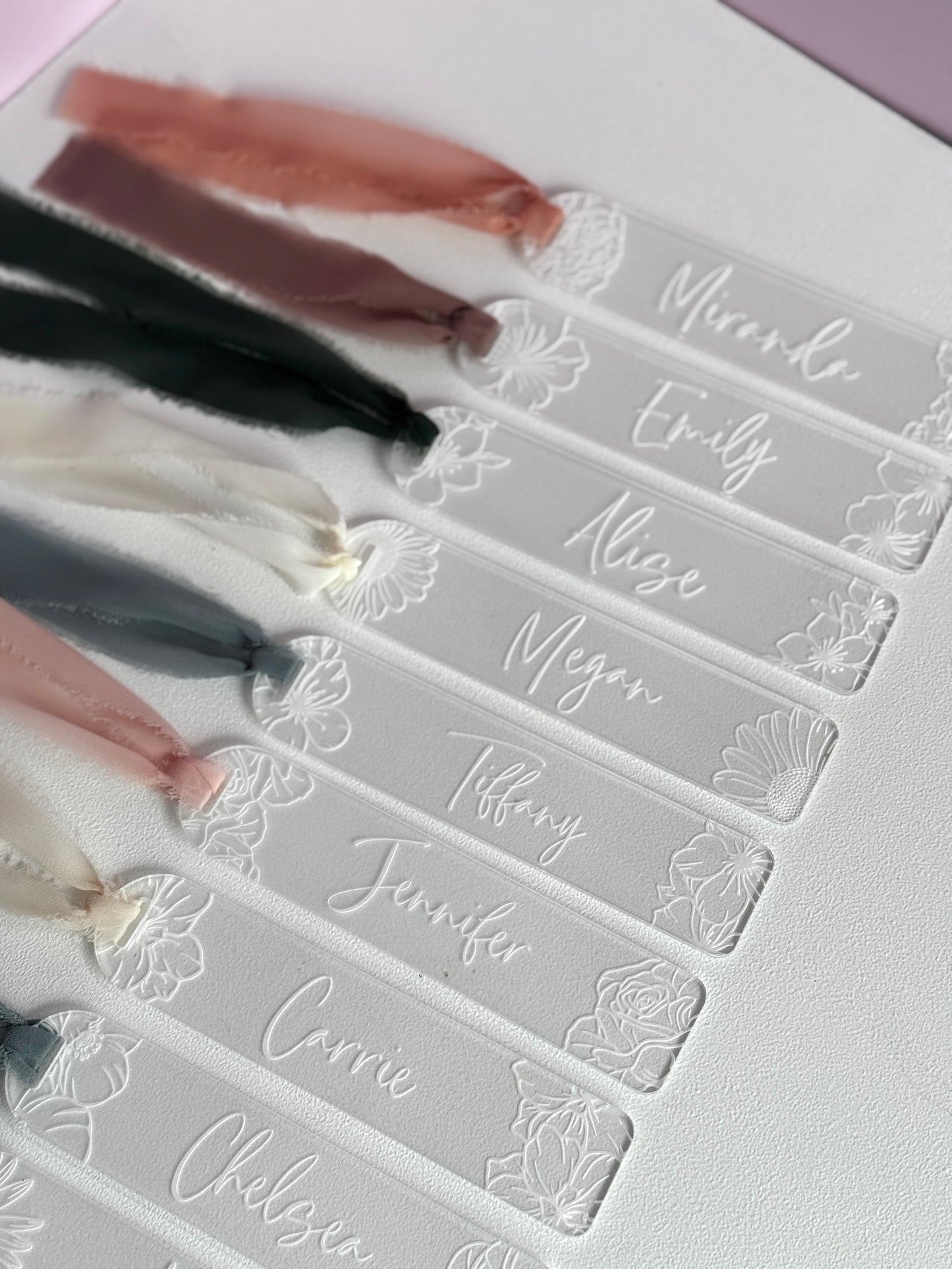 Personalized Birth Month Flower Bookmark
