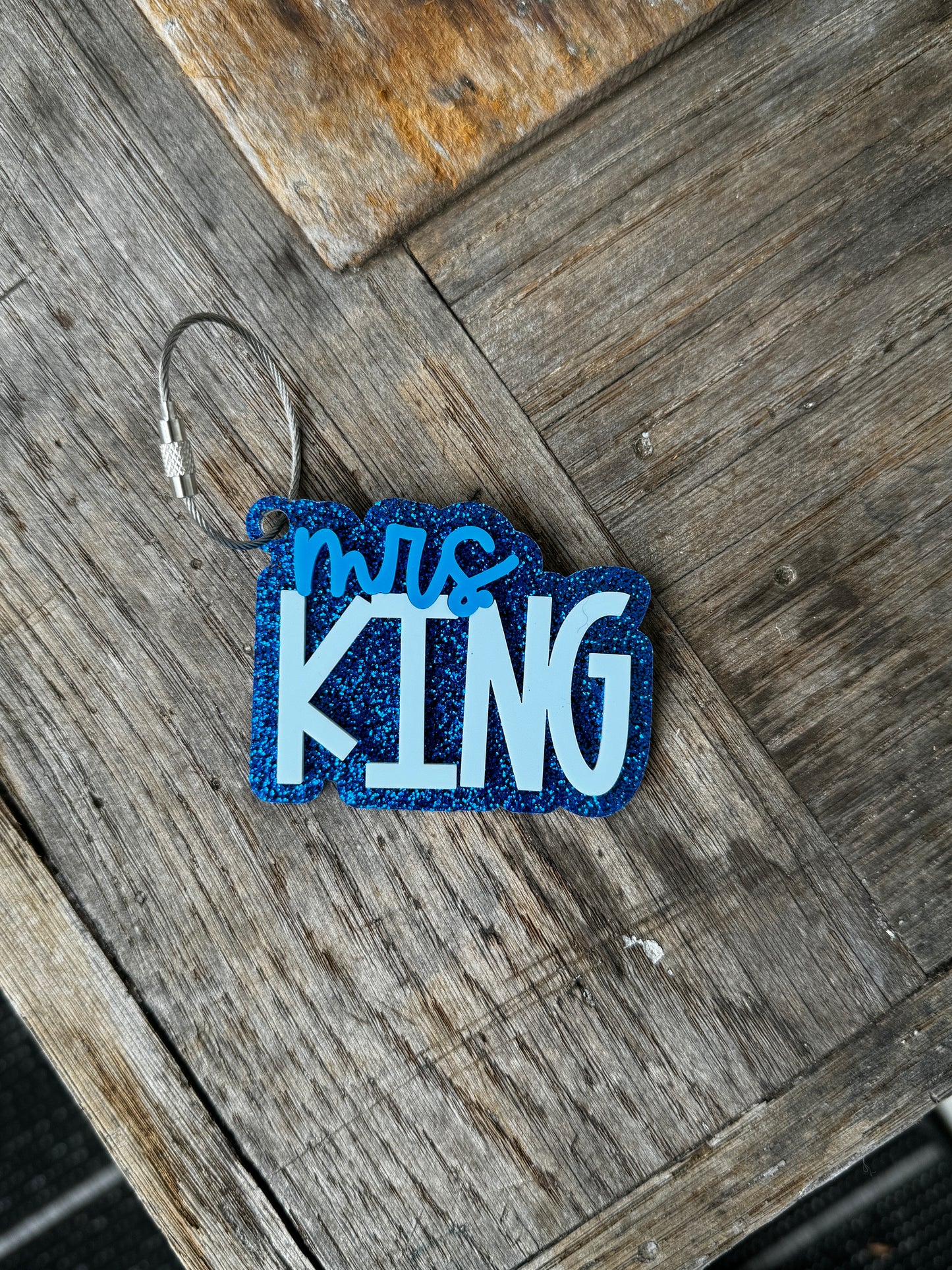 Small/Large Name TEACHER Bag Tag