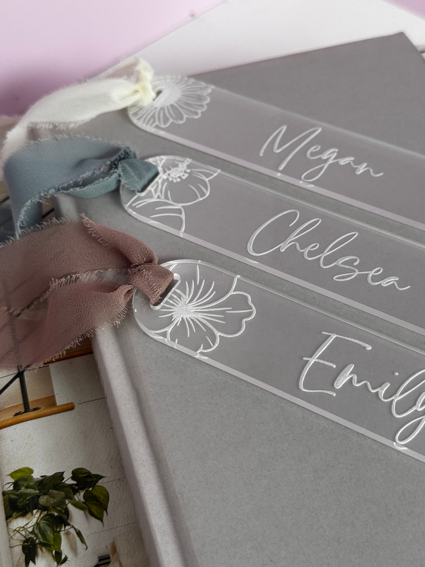 Personalized Birth Month Flower Bookmark