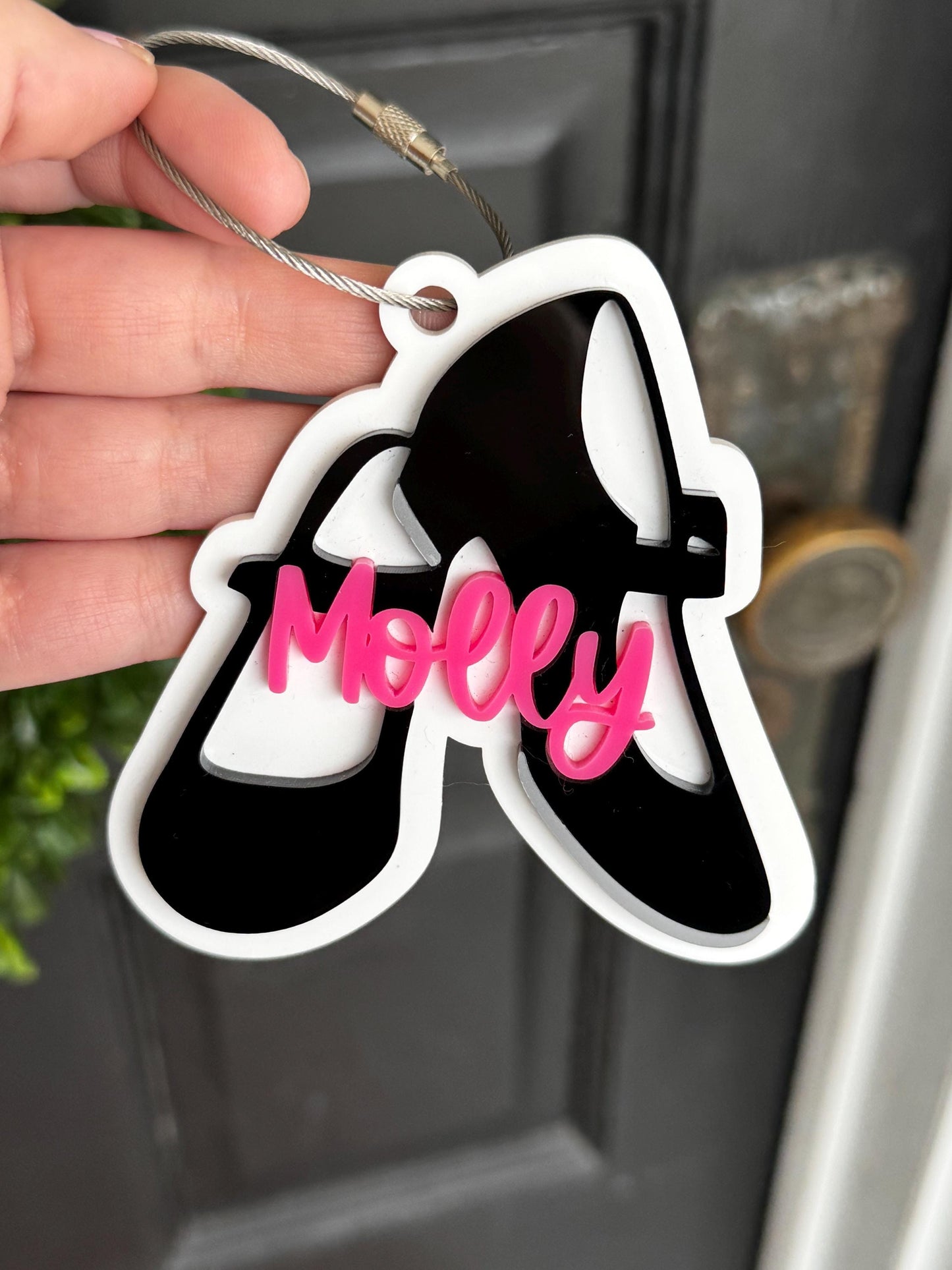 Personalized Tap Dance Bag Tag | Custom Name Dance Keychain | Tap Dancer Gift | For Dance Teacher | Tap Dance Backpack Tag | Dance Comp Gift