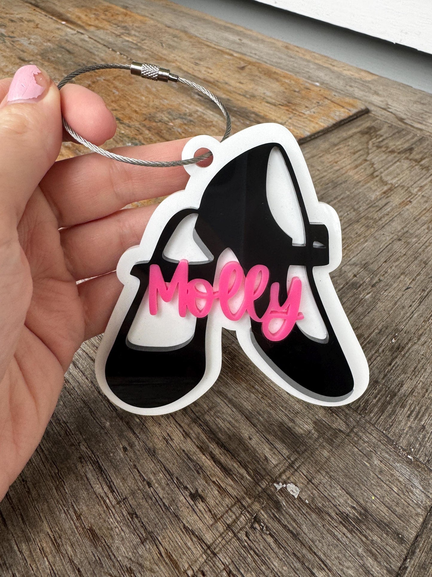 Personalized Tap Dance Bag Tag | Custom Name Dance Keychain | Tap Dancer Gift | For Dance Teacher | Tap Dance Backpack Tag | Dance Comp Gift