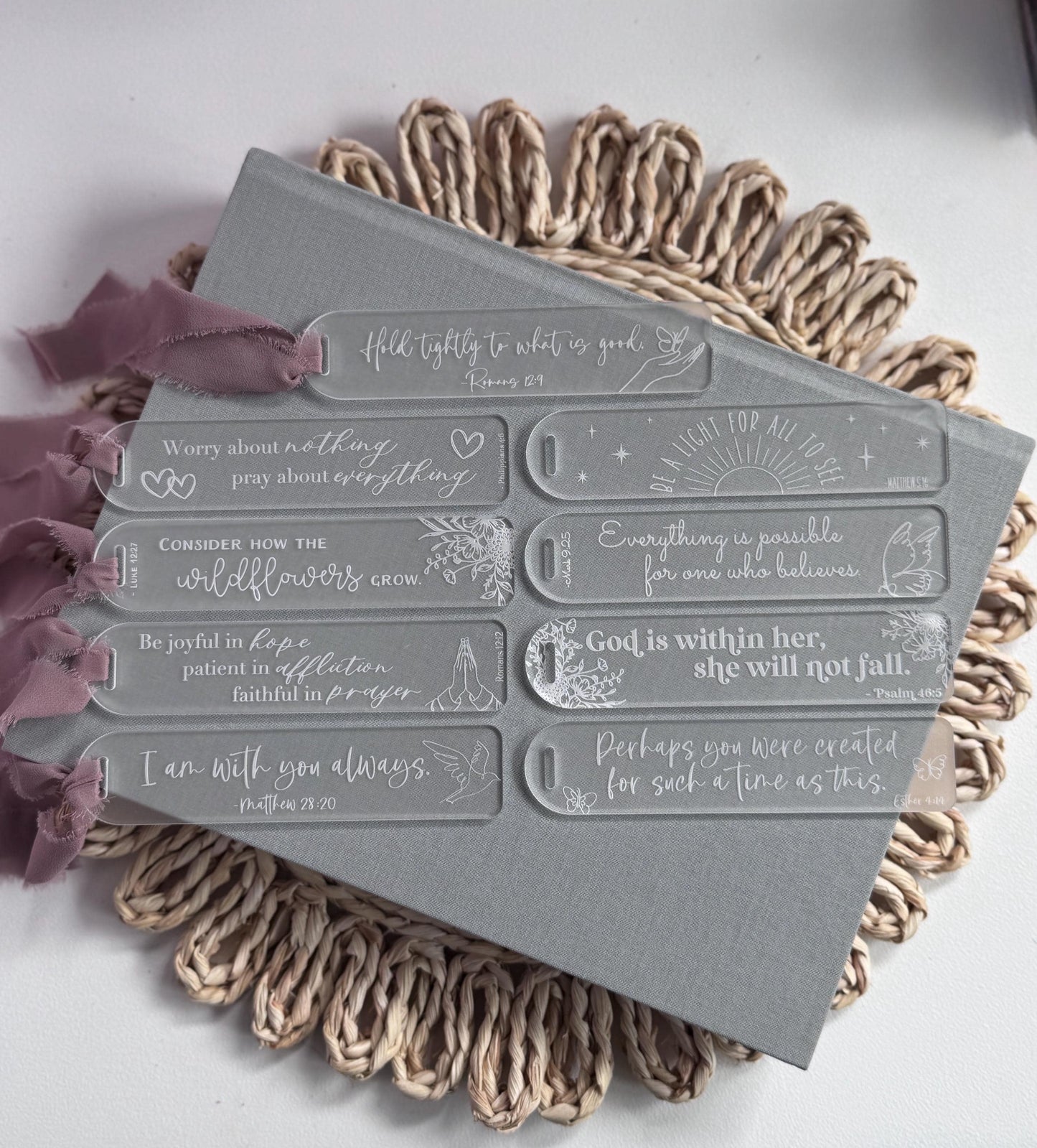 Bible Verse Acrylic Bookmark with Biblical Quote Religious Book Gift Church Gift Thoughtful Gift Kind Gift for Reader Gift for Book Lover