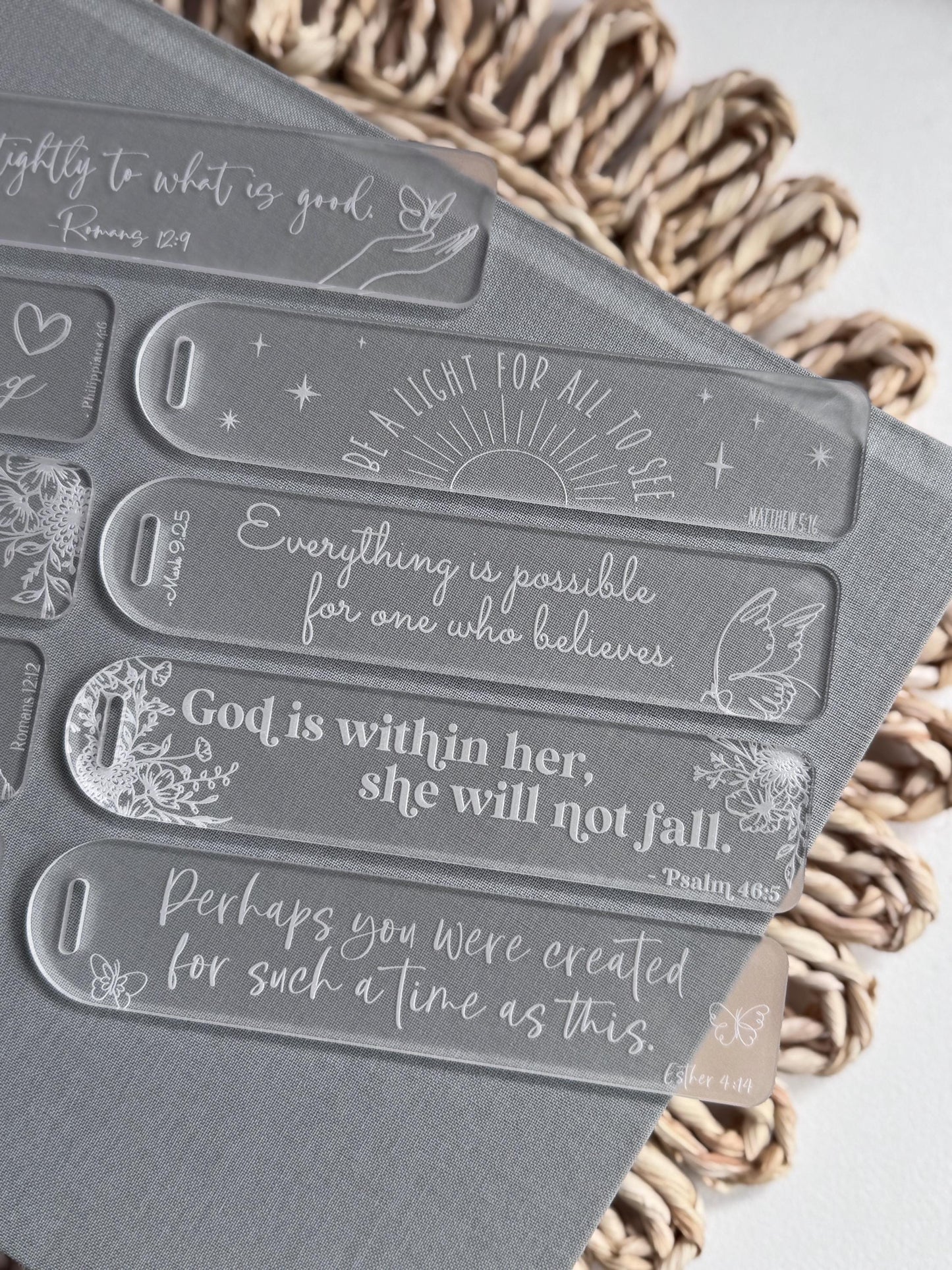 Bible Verse Acrylic Bookmark with Biblical Quote Religious Book Gift Church Gift Thoughtful Gift Kind Gift for Reader Gift for Book Lover