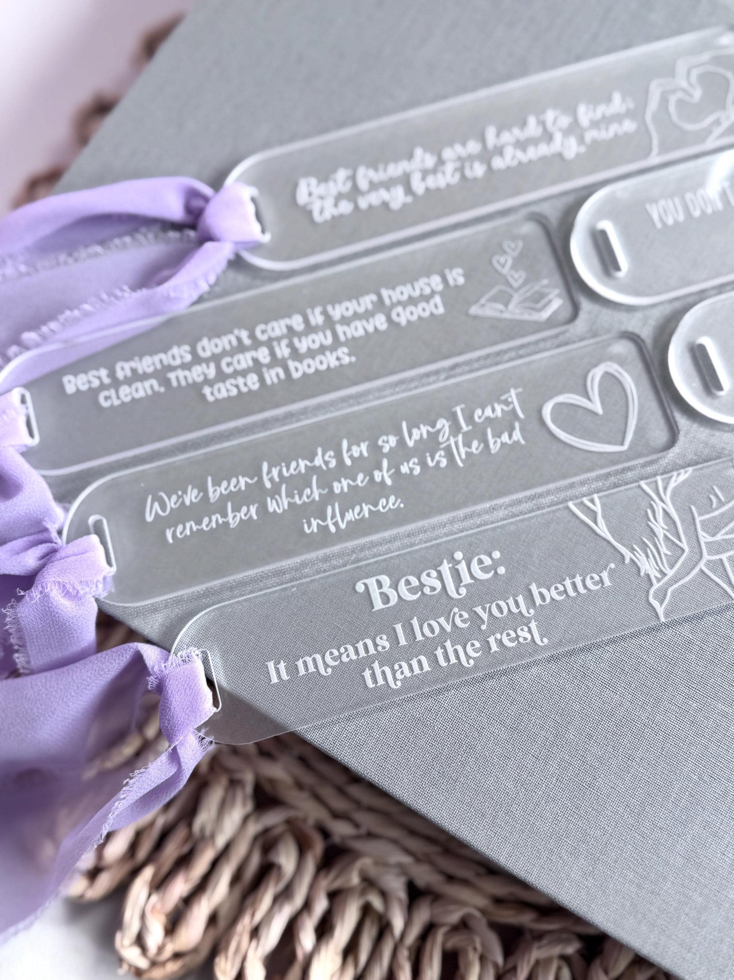 Friendship Acrylic Bookmark with Sweet Quote Sweet Book Gift Teacher Gift Just Because Reader Gift Cute Gift for Reader Gift for Book Lover