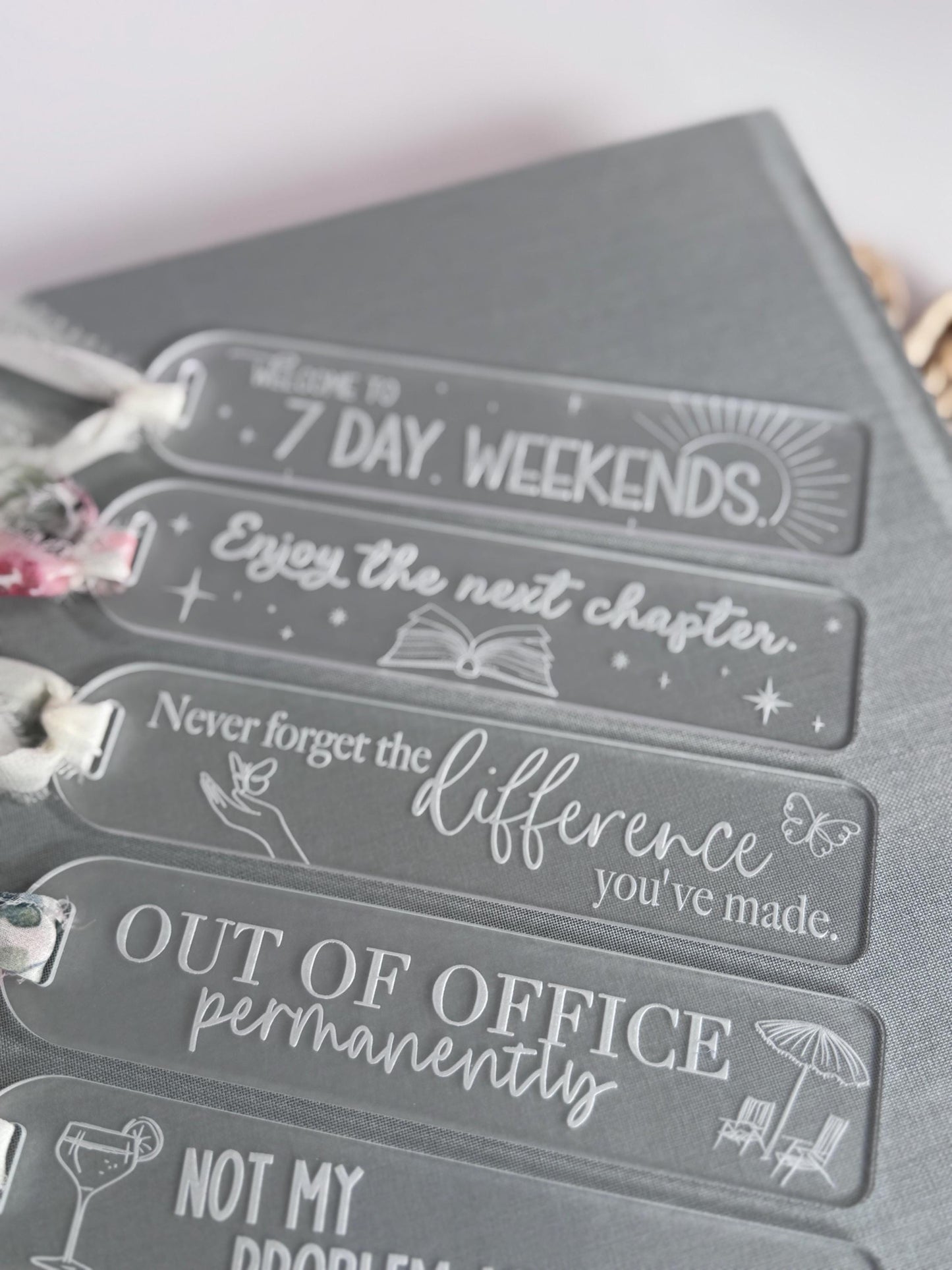 Retirement Acrylic Bookmark with Thoughful Quote Sweet Book Gift Retirement Gift Farewell Gift Kind Gift for Reader Gift for Book Lover