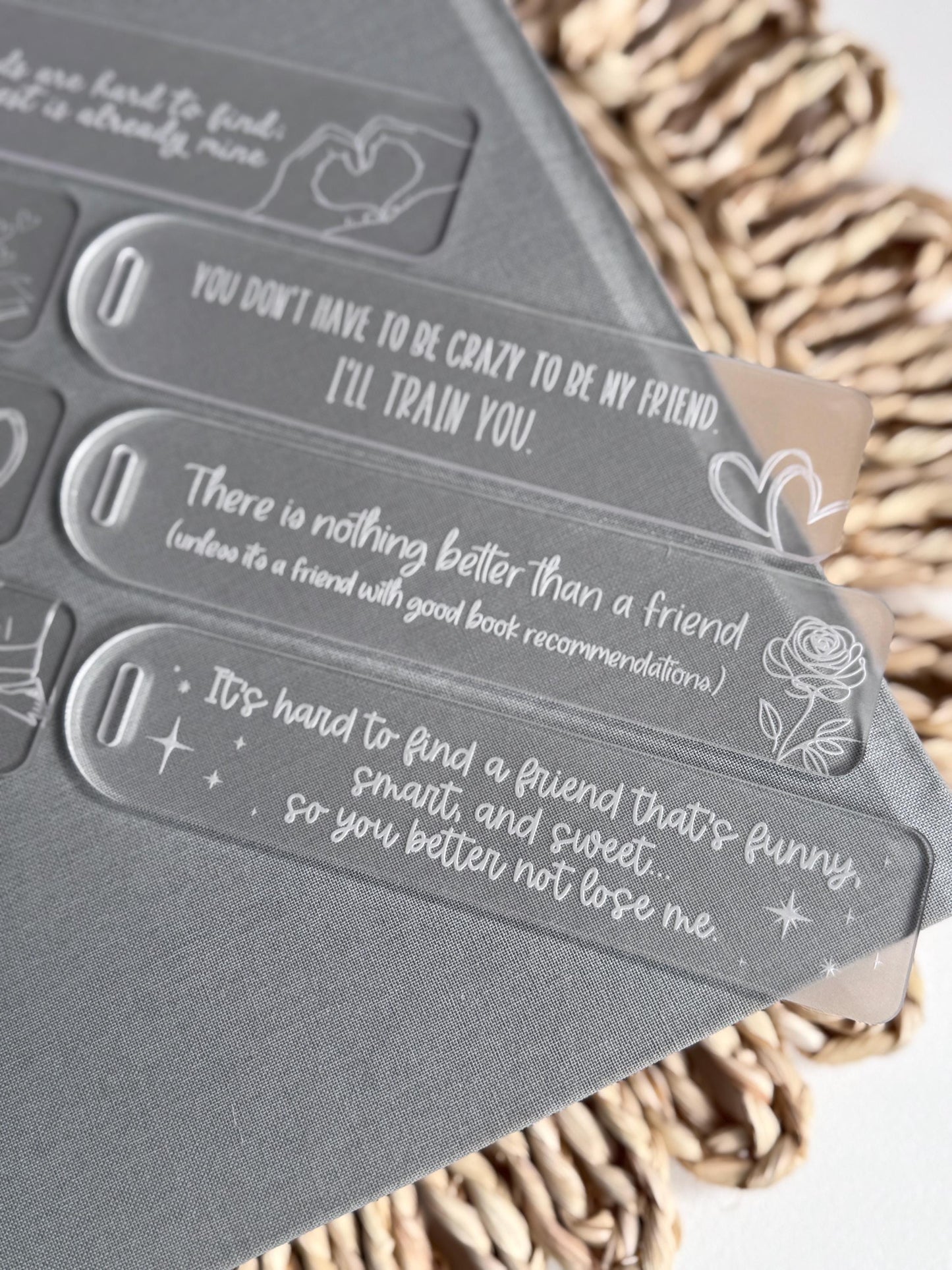 Friendship Acrylic Bookmark with Sweet Quote Sweet Book Gift Teacher Gift Just Because Reader Gift Cute Gift for Reader Gift for Book Lover