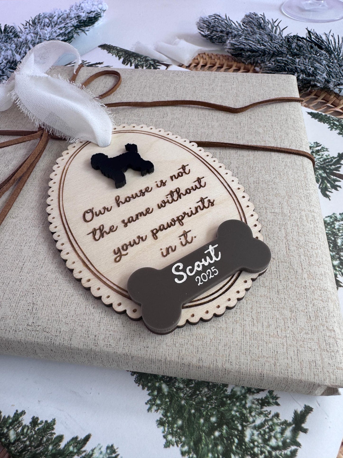 Pet Memorial Ornament Custom Ornament Pet Memorial Ornament Sentimental Gift Pet Keepsake Laser Ornament Handmade Ornament Pet Loss