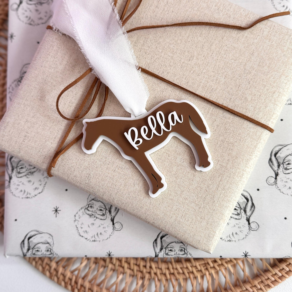 Horseback Riding Ornament Personalized Gift Christmas Tree Decoration Rider Custom Keepsake Acrylic Equestrian Present Horse Lover Ornament