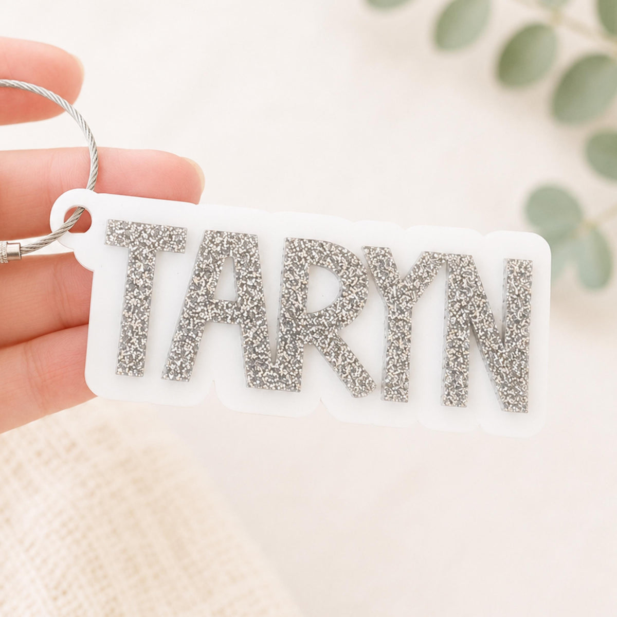 Personalized Acrylic Keychain Custom Name Gift for Kids Backpack Tag Monogram Bag Charm Identification Stocking Stuffer Birthday Present