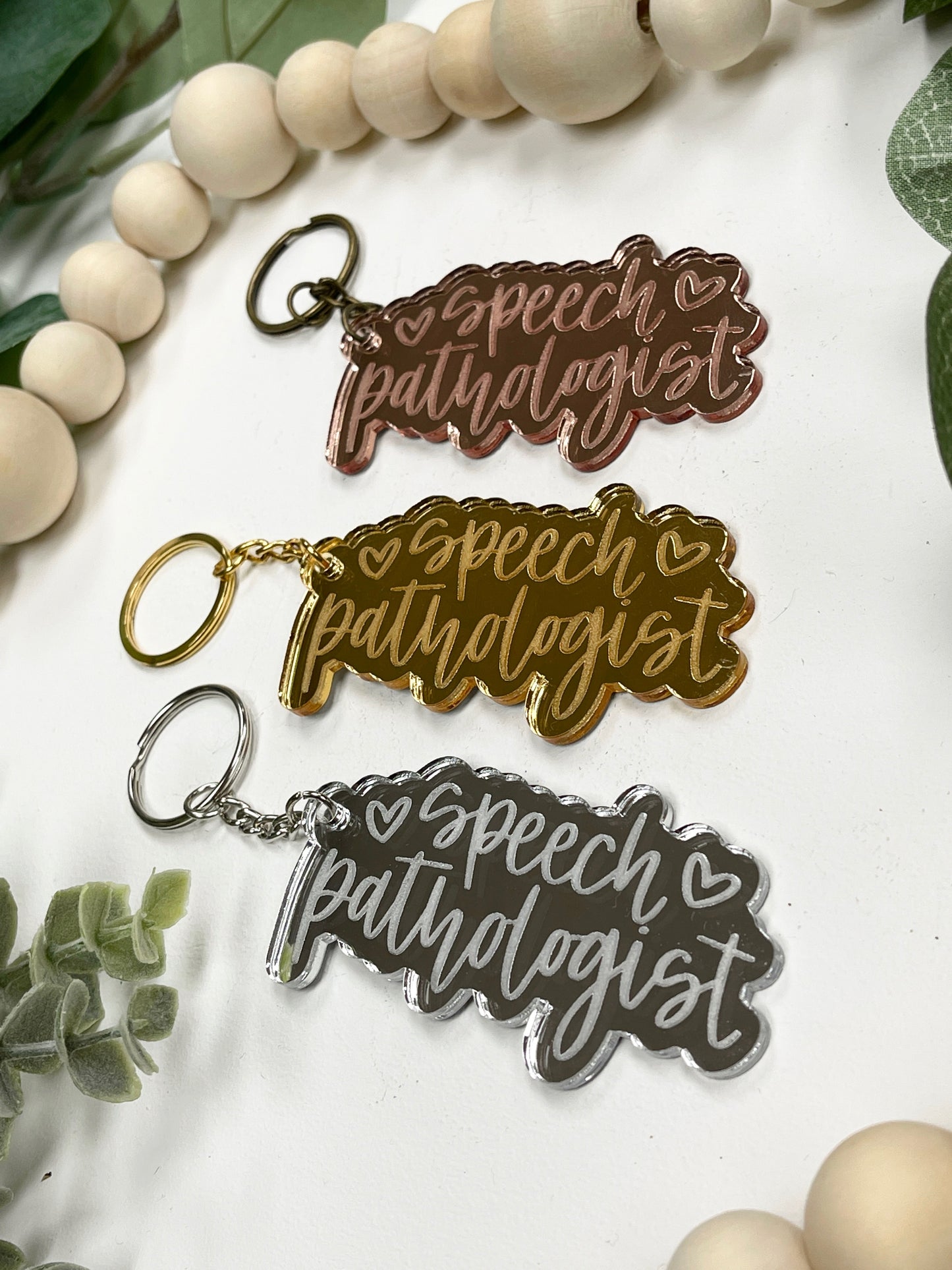 Speech Pathologist Acrylic Keychain