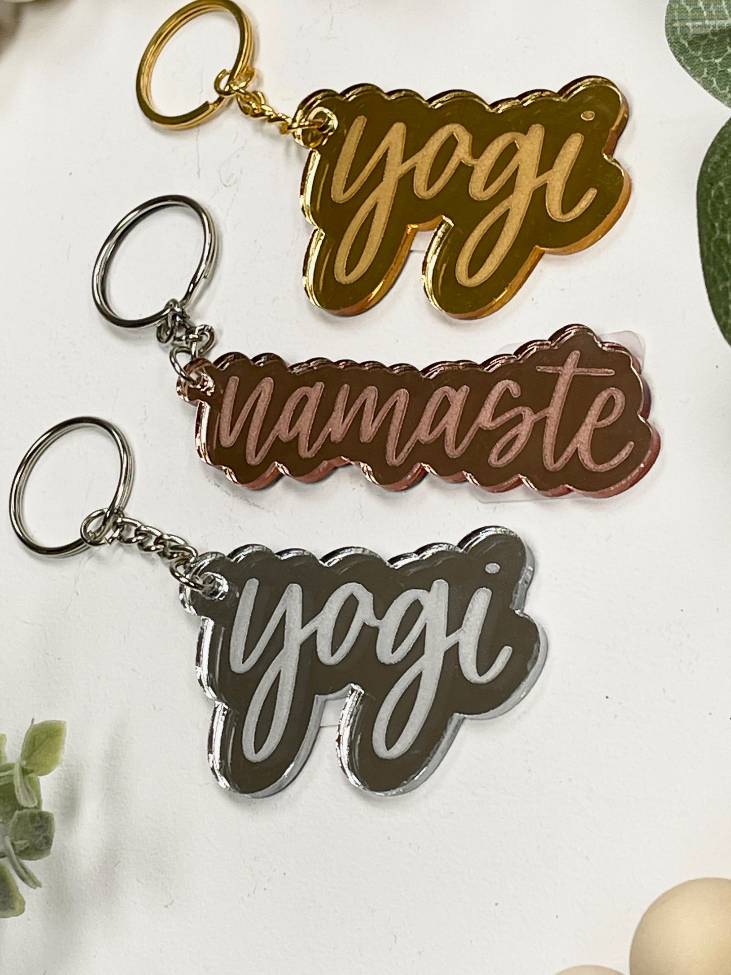 Yogi/Namaste Acrylic Keychain