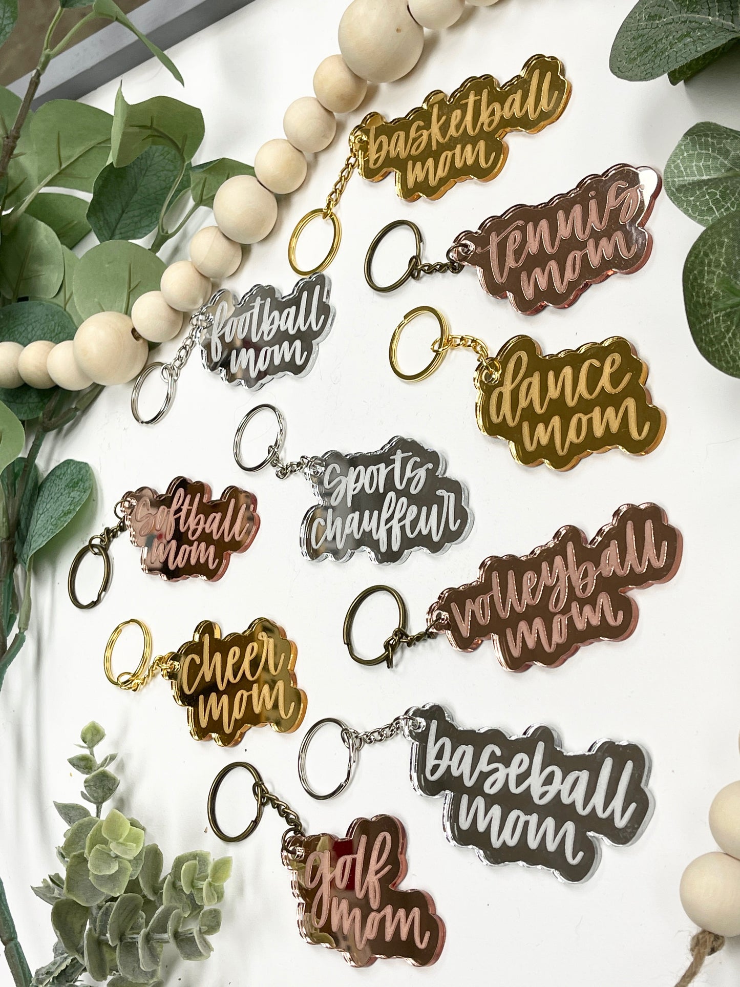 Sports Mom Acrylic Keychain