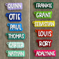 Layered Acrylic Name Bag Tag (White Lettering)