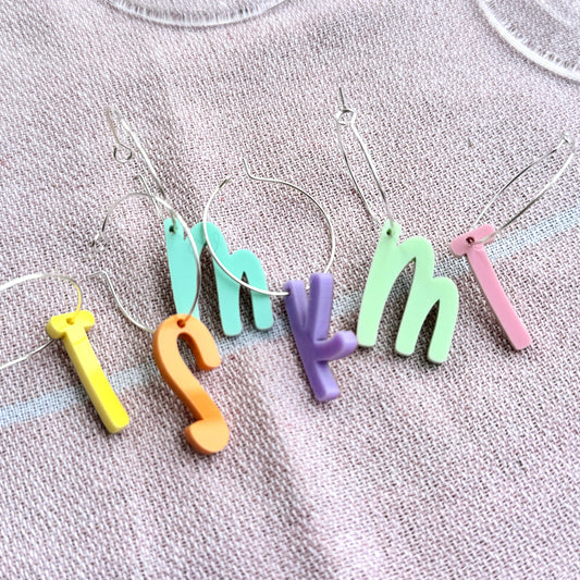 Letter Wine Charms - Font 2