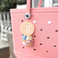 Monogram Scalloped Bag Tag