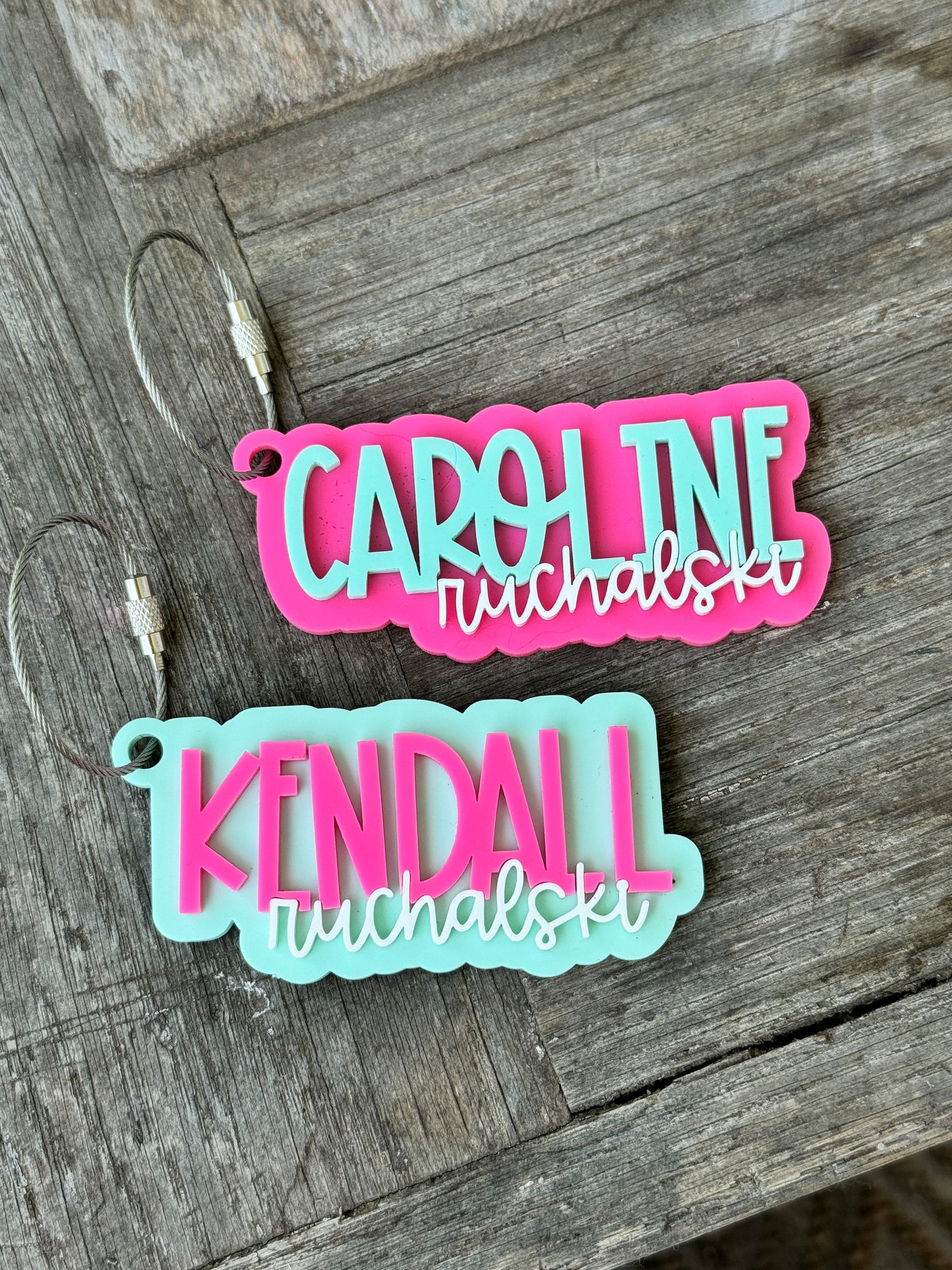 Large + Small Name Bag Tag