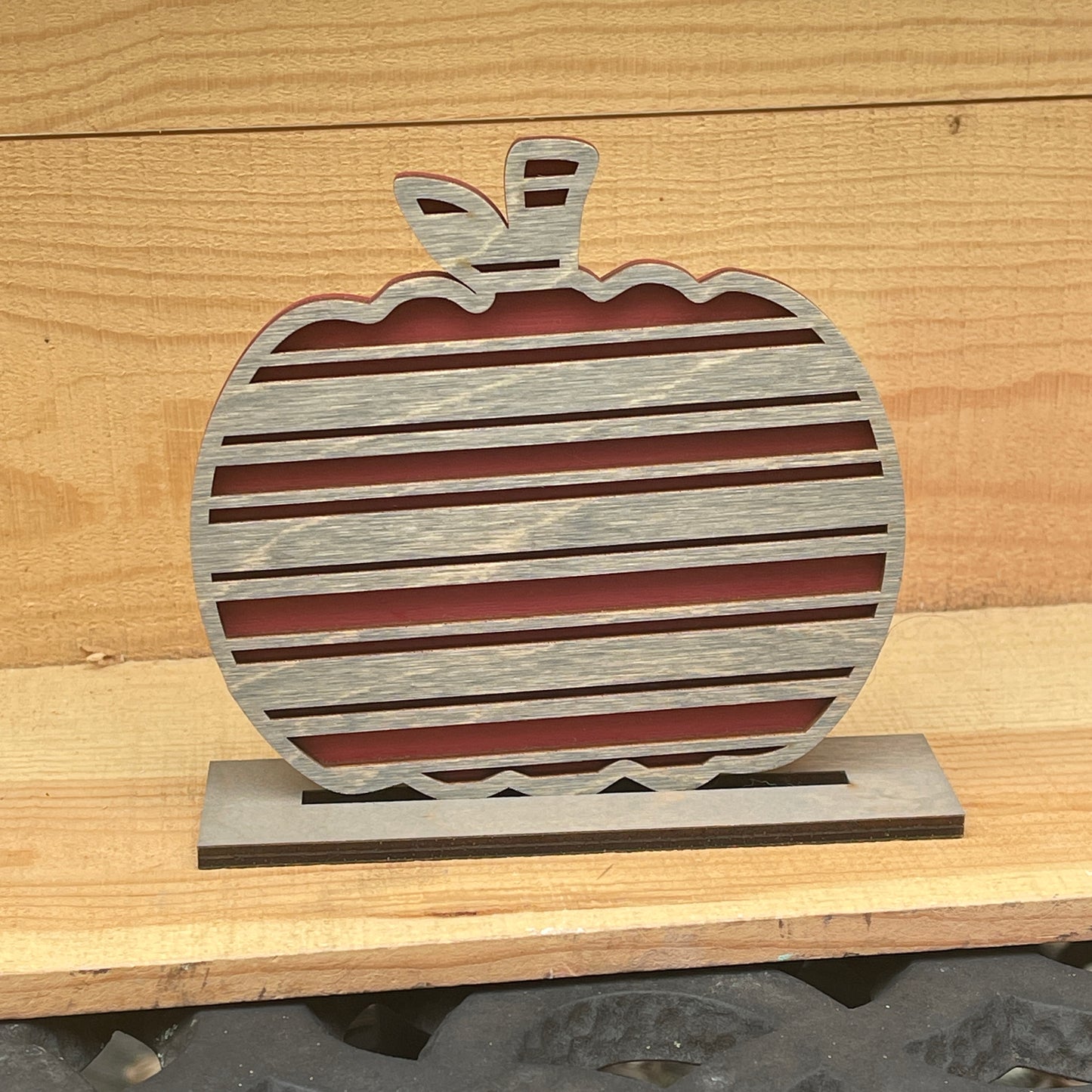 Small Burgundy Striped Pumpkin