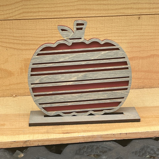 Small Burgundy Striped Pumpkin