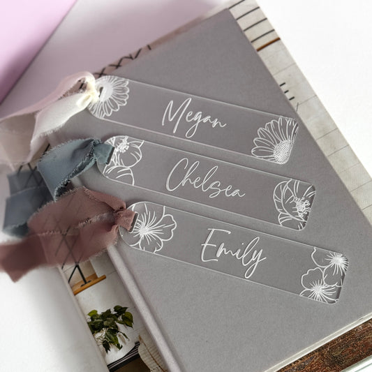 Personalized Birth Month Flower Bookmark