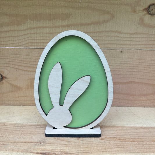 Small Bunny Silhouette Egg 1