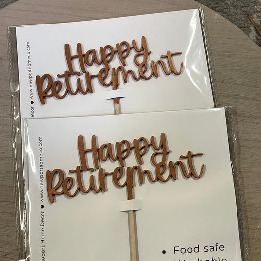 Happy Retirement Cake Topper