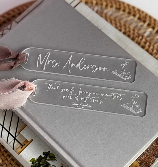 Personalized Teacher Quote Bookmark