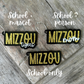 School Name + Mascot Bag Tag