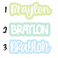 Glitter Layered Acrylic Name Bag Tag