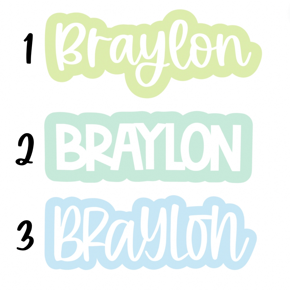 Glitter Layered Acrylic Name Bag Tag