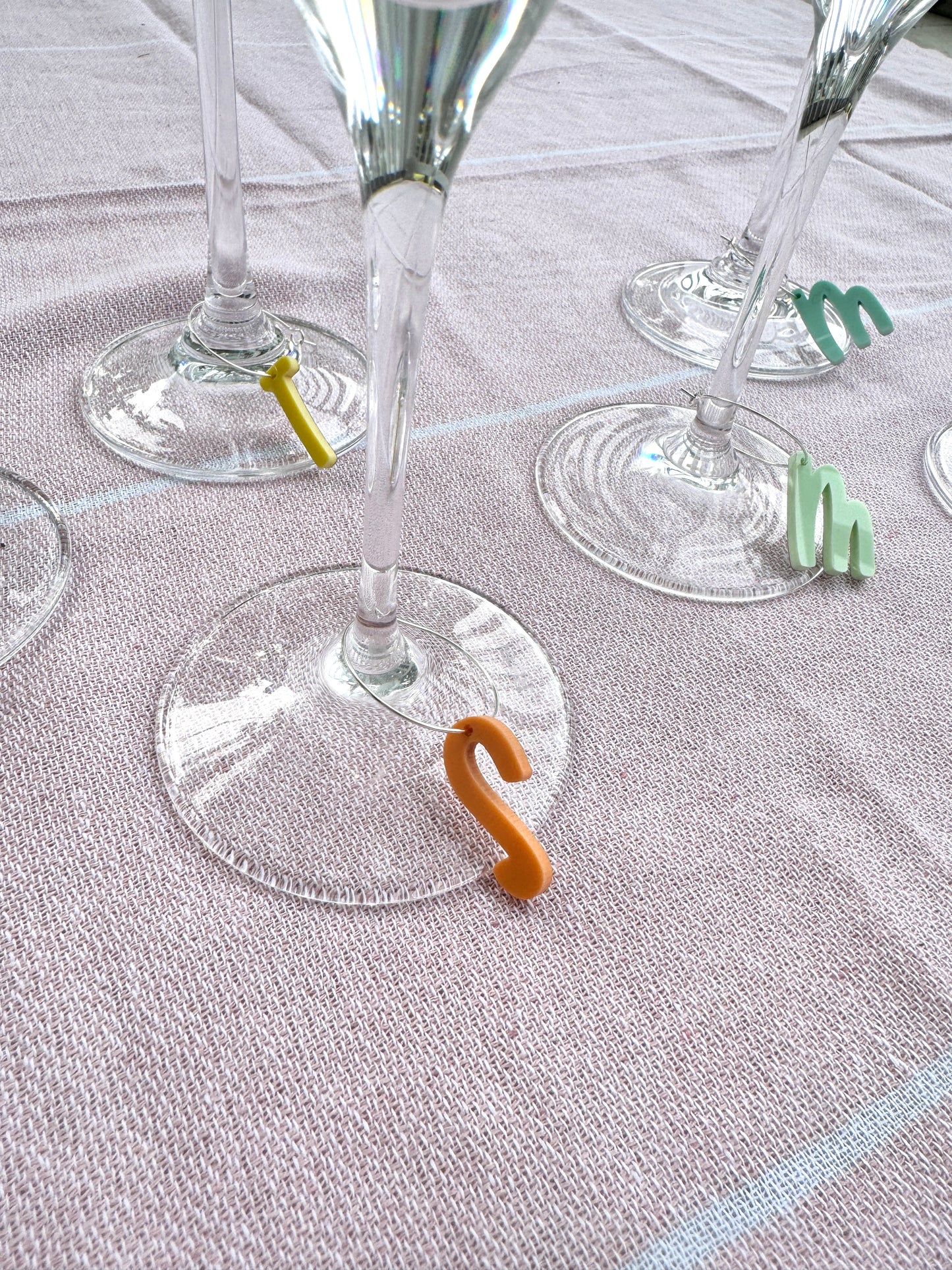 Letter Wine Charms - Font 2