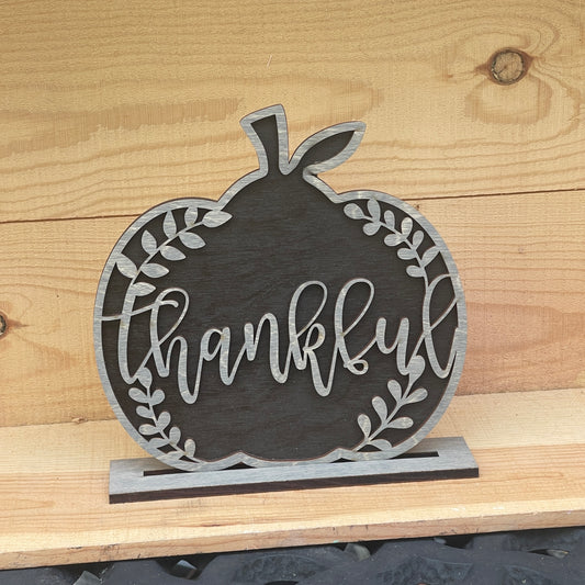 Medium Brown Thankful Pumpkin