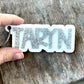 Glitter Layered Acrylic Name Bag Tag