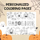 Personalized Halloween Coloring Page
