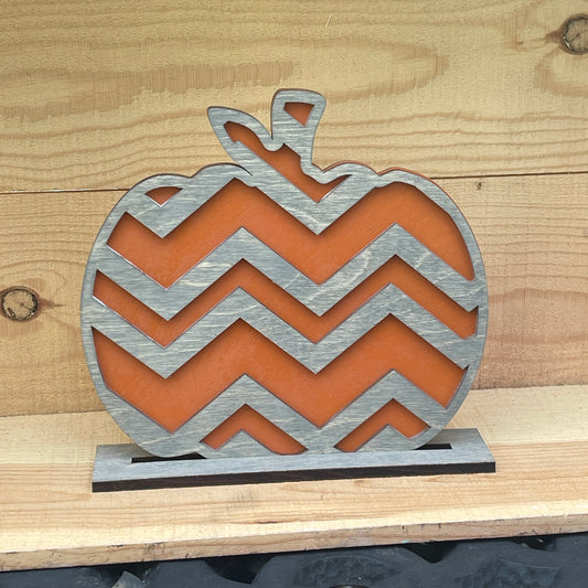 Medium Orange Chevron Pumpkin