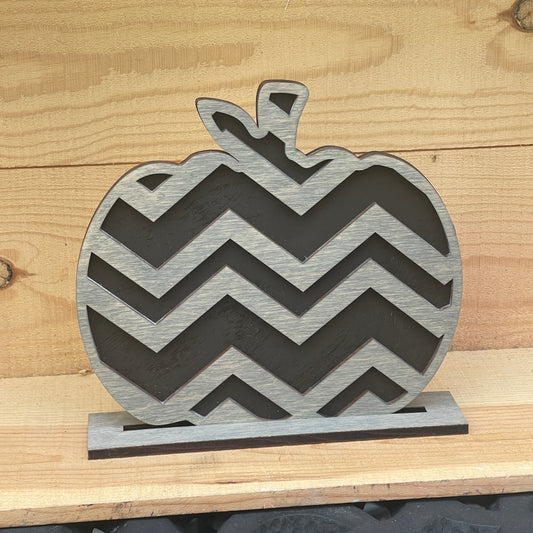 Medium Brown Chevron Pumpkin