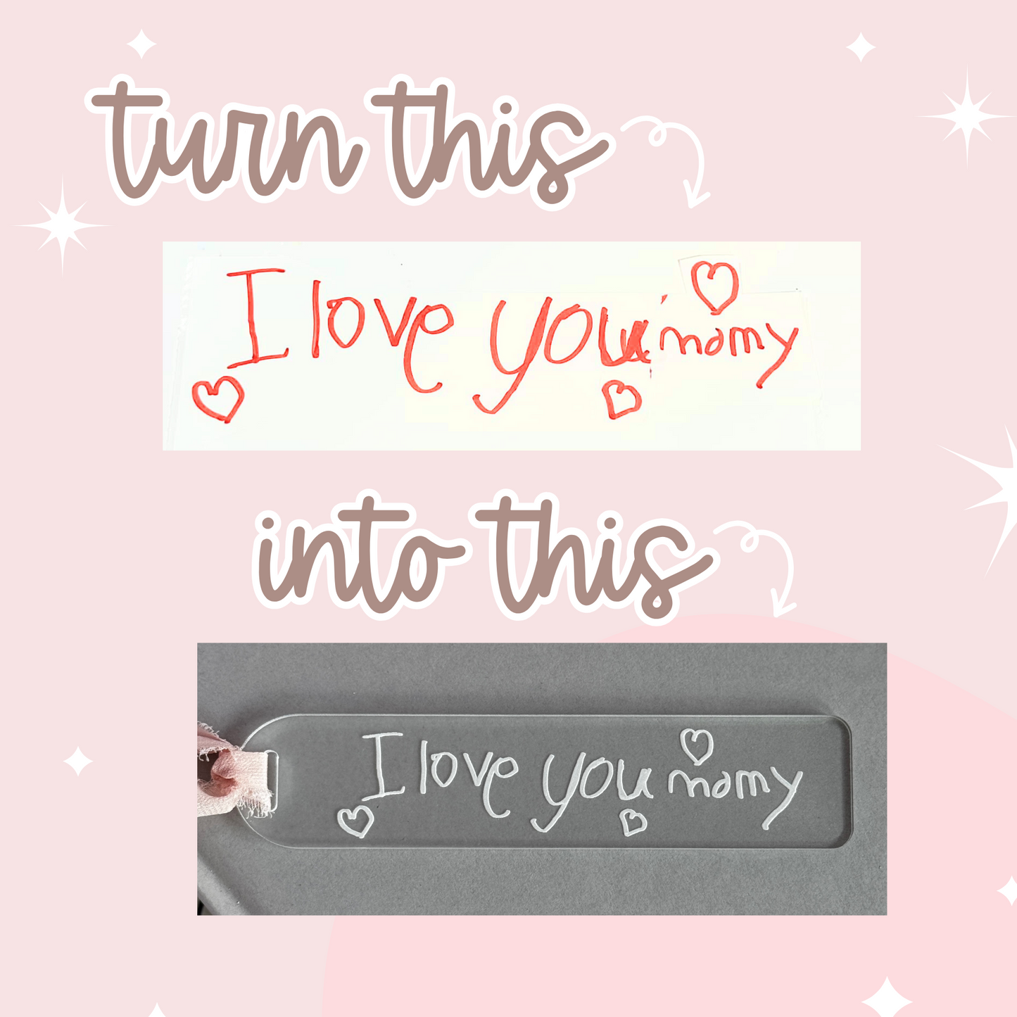 Personalized Handwriting Bookmark