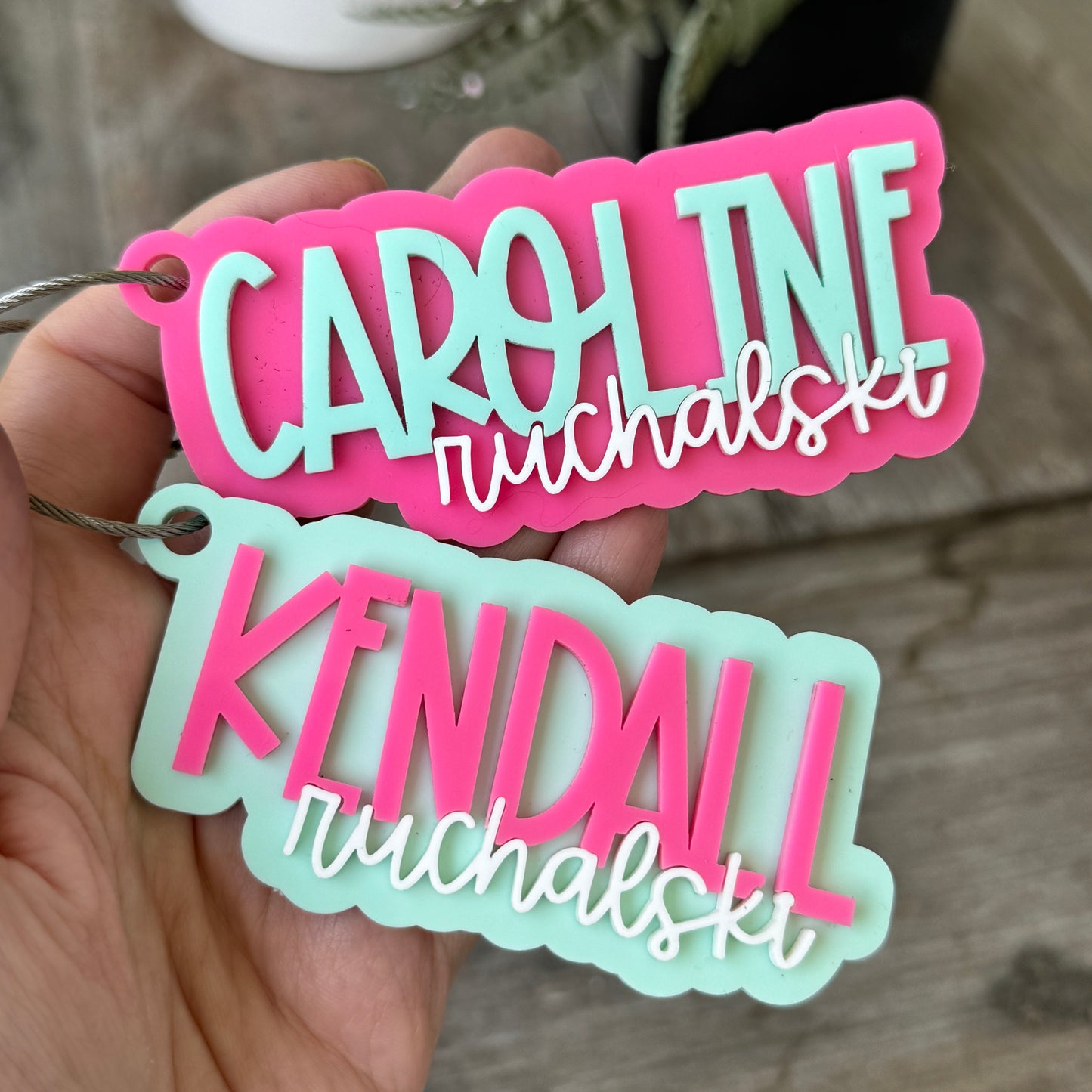 Large + Small Name Bag Tag