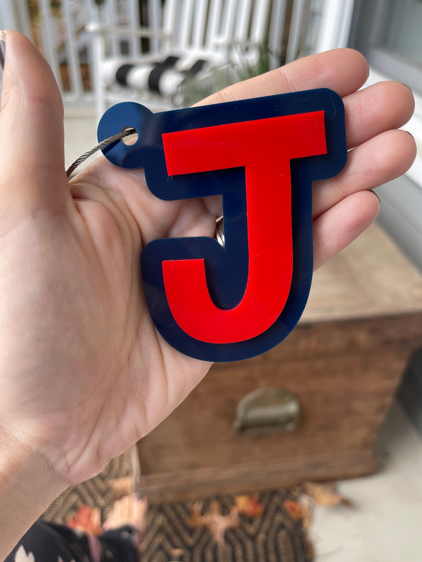 Layered Acrylic Letter Bag Tag