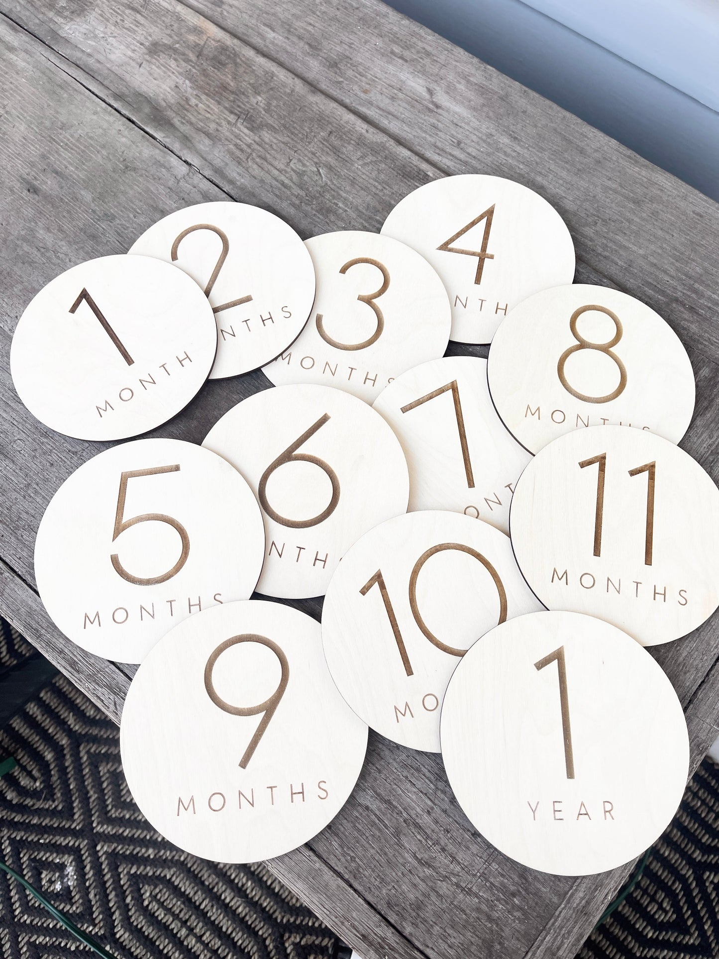 Baby Monthly Milestone Rounds Design 1