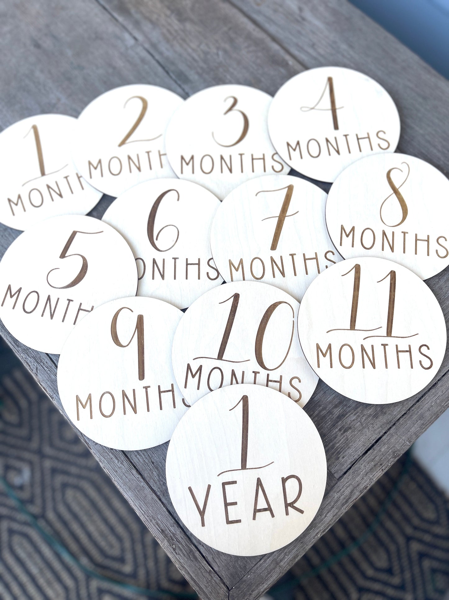 Baby Monthly Milestone Rounds Design 3