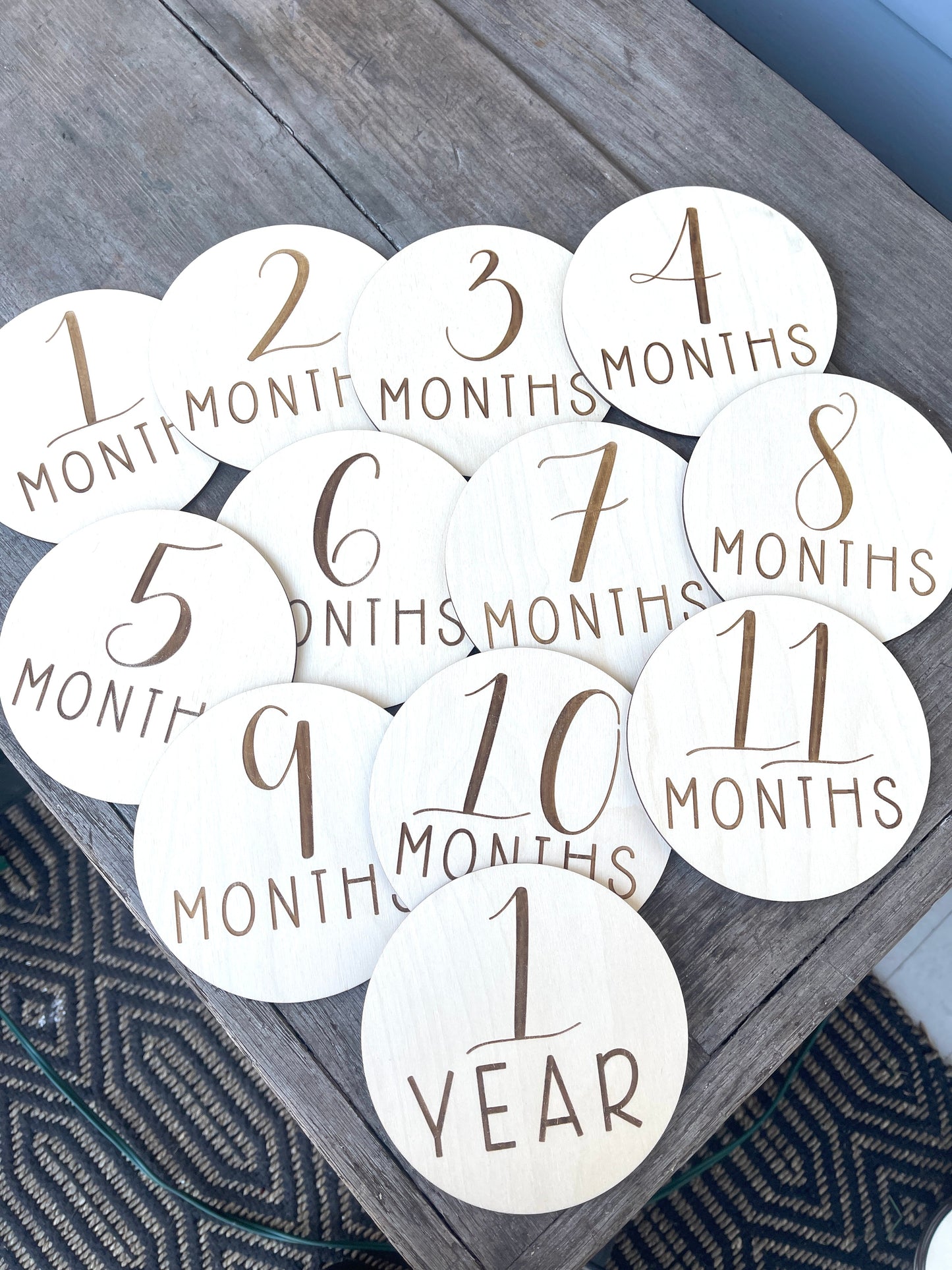 Baby Monthly Milestone Rounds Design 3