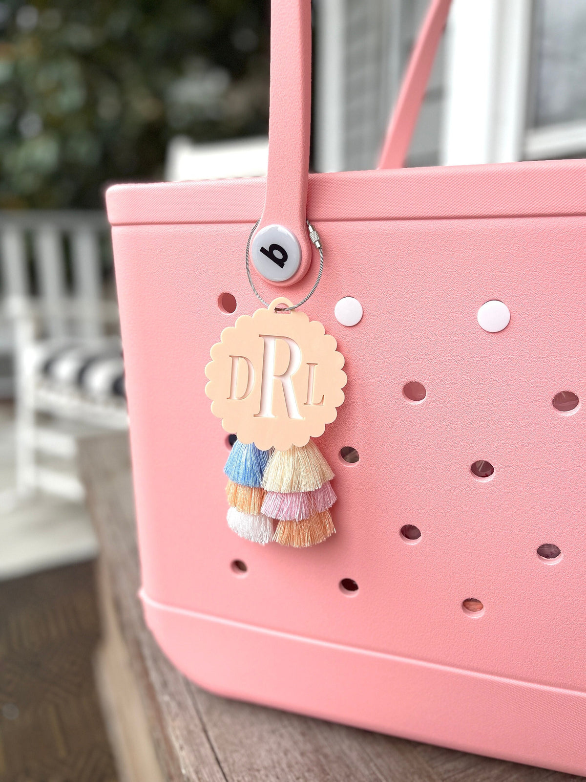 Bogg Bag Tag Personalized Bag Tag Gift for Teacher Gift for Mom Gift for Girl Monogram Bag Tag Keychain for Pool Bag Stocking Stuffer