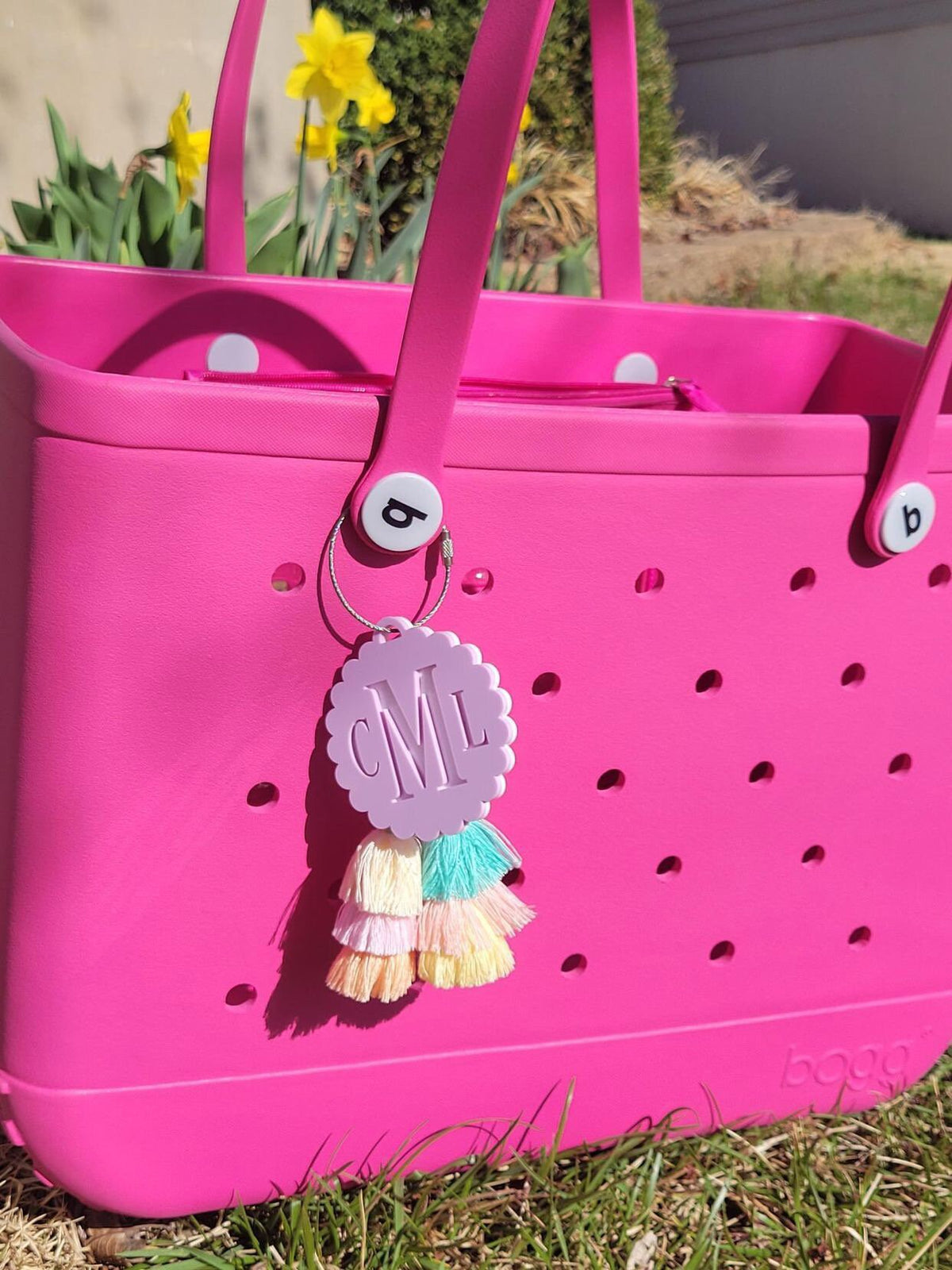 Bogg Bag Tag Personalized Bag Tag Gift for Teacher Gift for Mom Gift for Girl Monogram Bag Tag Keychain for Pool Bag Stocking Stuffer