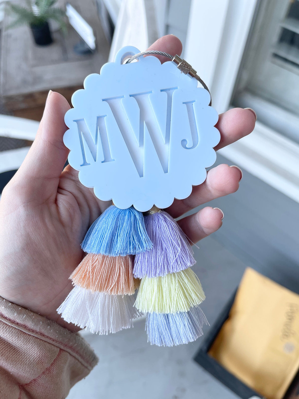 Bogg Bag Tag Personalized Bag Tag Gift for Teacher Gift for Mom Gift for Girl Monogram Bag Tag Keychain for Pool Bag Stocking Stuffer