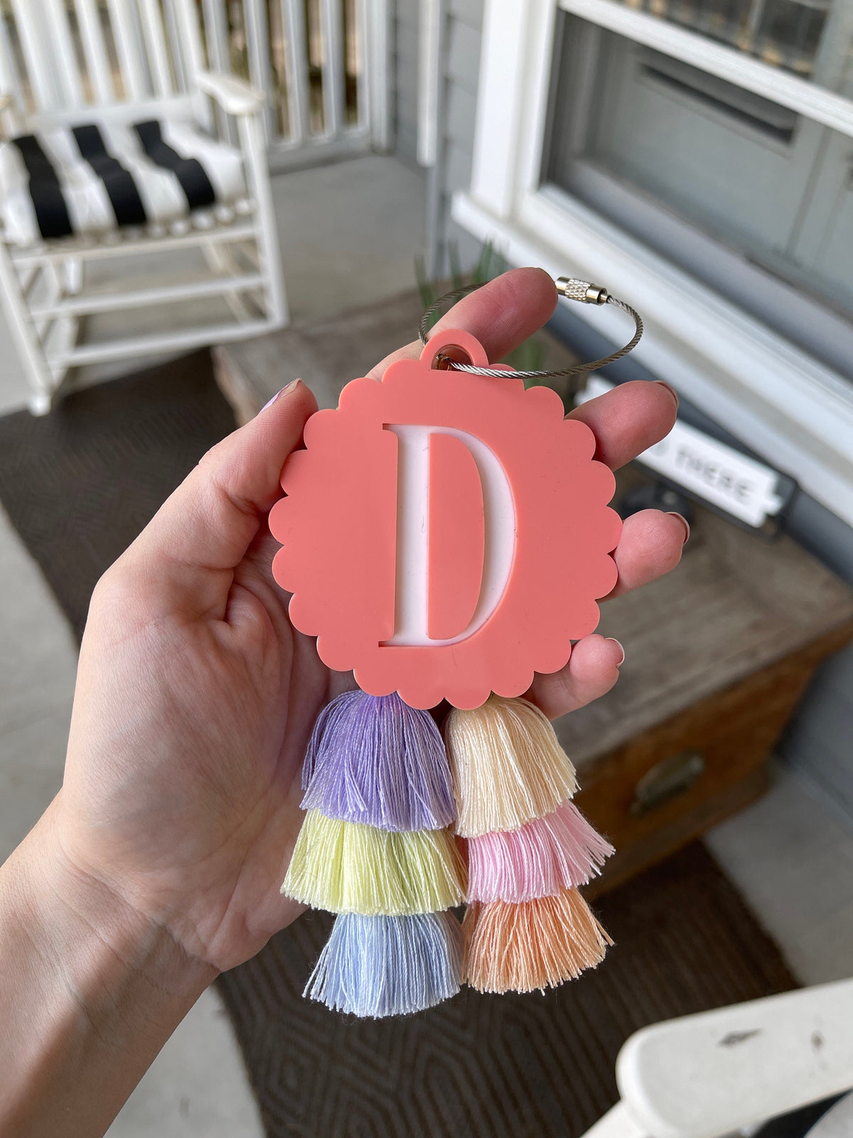 Bogg Bag Tag Personalized Bag Tag Gift for Teacher Gift for Mom Gift for Girl Monogram Bag Tag Keychain for Pool Bag Stocking Stuffer