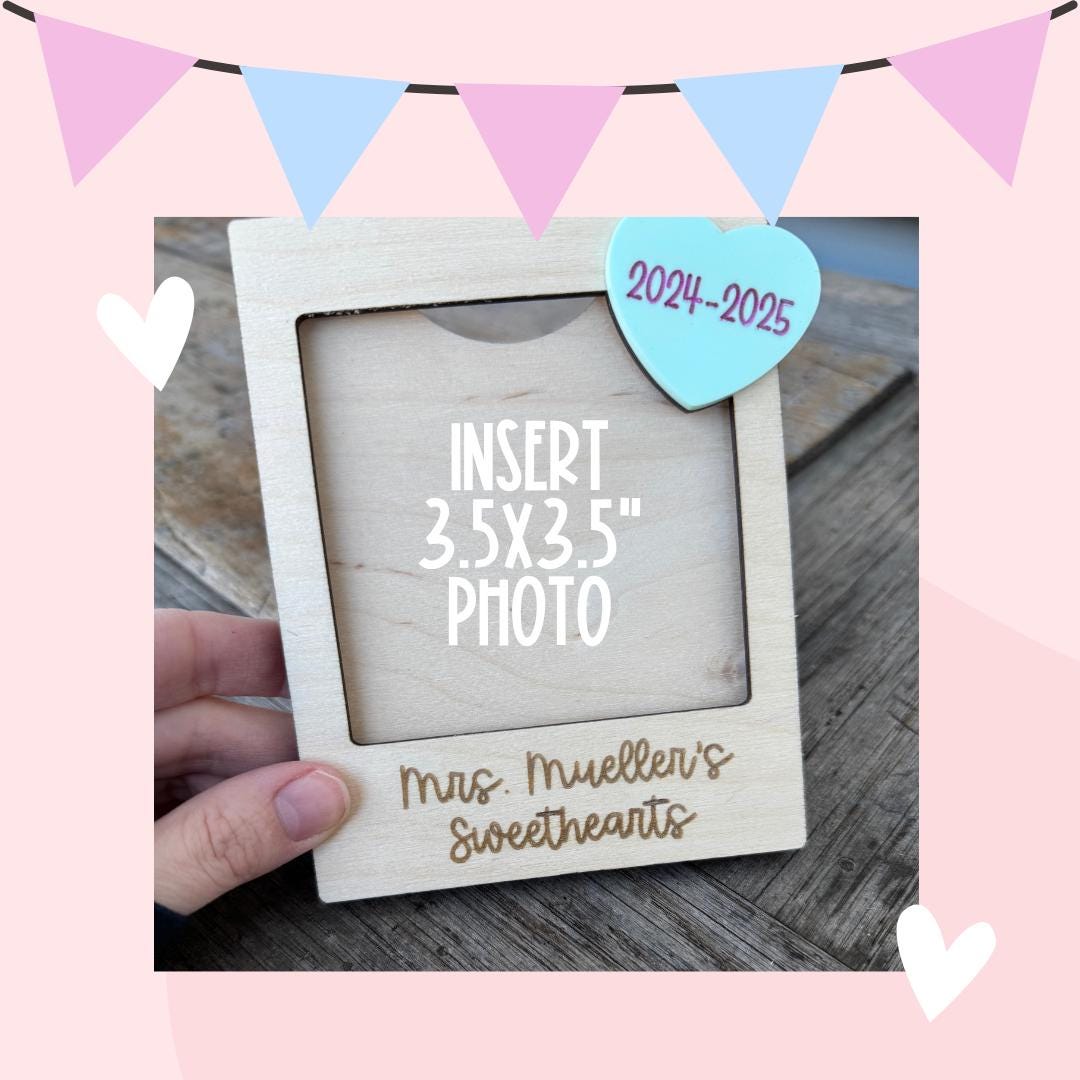 Valentine's Gift | Photo Frame Magnet | Valentine's Day Photo Magnet | Gift for Grandma | Gift for Mom | Valentine's Picture Frame | Custom